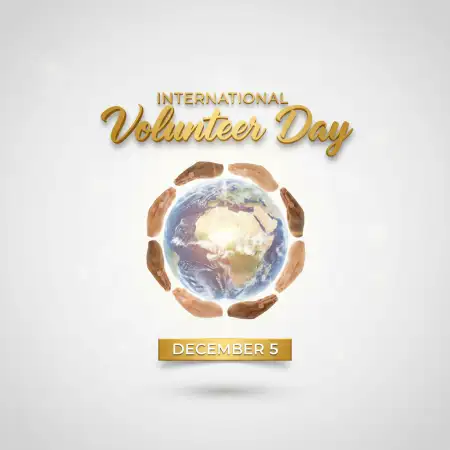 Free Inspirational Quotes For International Volunteer Day 2025 Background Download