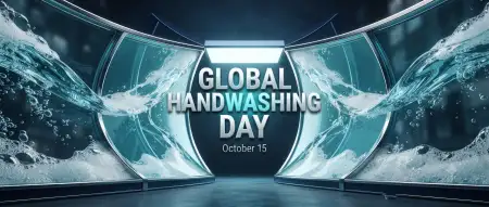 global handwashing day 2026 abstract background design - Global Handwashing Day 2026