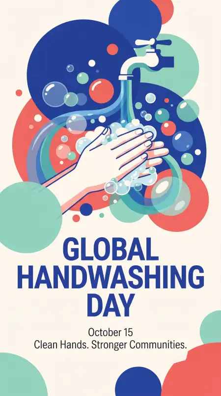 global handwashing day 2026 creative poster design