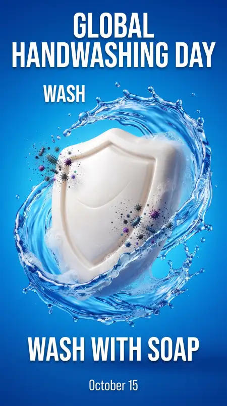 global handwashing day 2026 germs versus soap cartoon