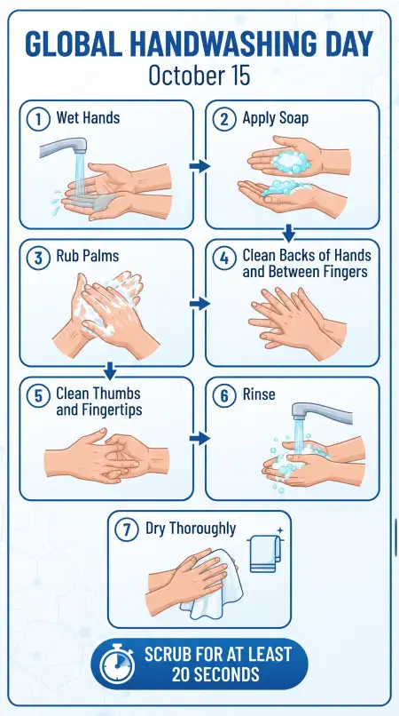 global handwashing day 2026 handwashing instructions poster - Global Handwashing Day 2026