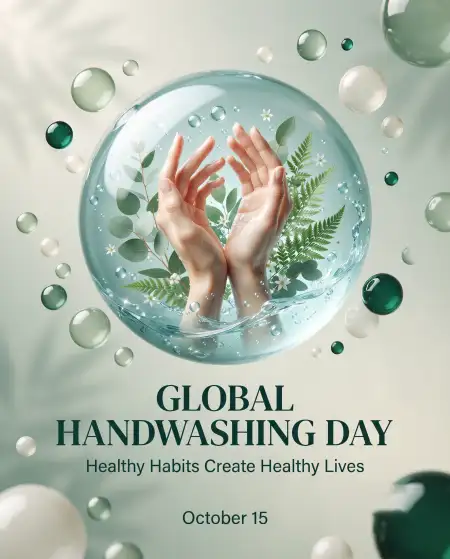 global handwashing day 2026 typography png - Global Handwashing Day 2026