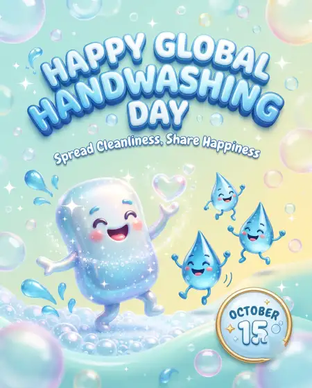 global handwashing day 2026 vector background - Global Handwashing Day 2026