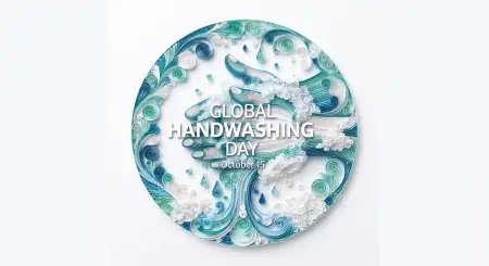 global handwashing day aesthetic pinterest pin design