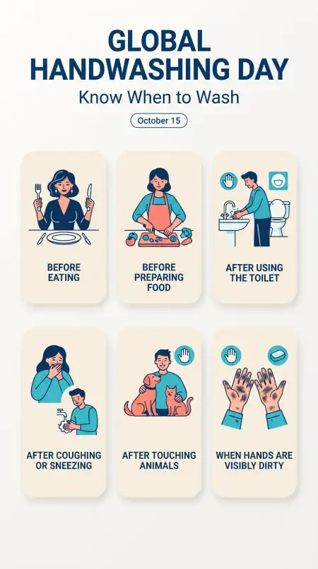 global handwashing day trending instagram carousel post