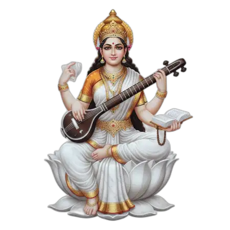 goddess saraswati png for poster design