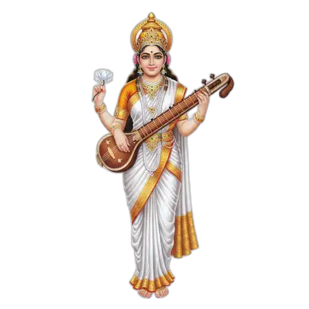 Free Goddess Saraswati Png For Whatsapp Status PNG Image Download