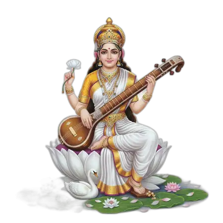 Free Goddess Saraswati Png High Resolution PNG Image Download