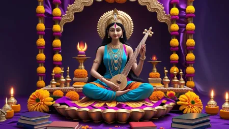 goddess saraswati puja full hd photos