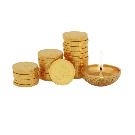 Golden Coin Dhanteras Png Hd - Free Dhanteras Png Download