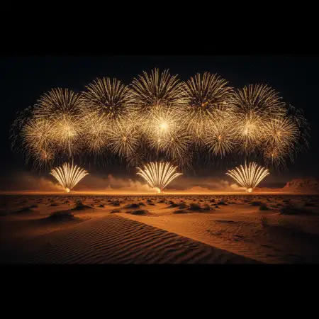 Golden New Year Fireworks Background - Free New Year Fireworks Background Download