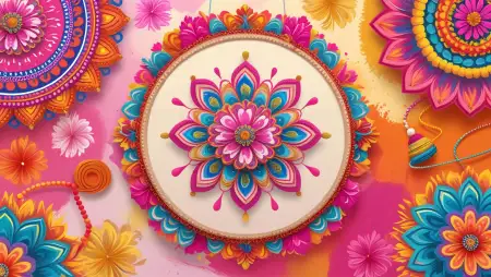 Golden Red Happy Rakhi Background Banner - Free Happy Rakhi Banner Background Download