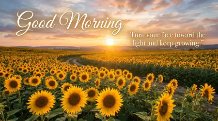 Free Golden Sunrise Good Morning Blessings Image Download