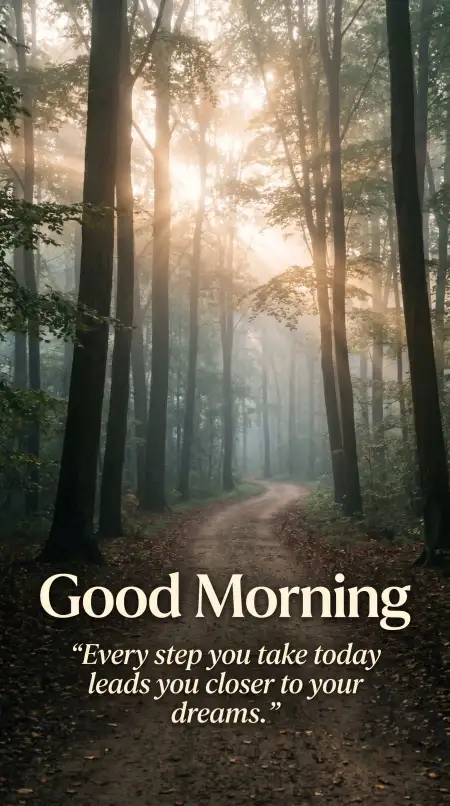 Free Good Morning Blessings With Green Trees Image Download