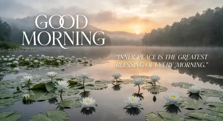 Free Good Morning Blessings With Lotus Flowers Image Download