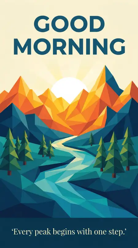Free Good Morning Blessings With Mountains Image Download