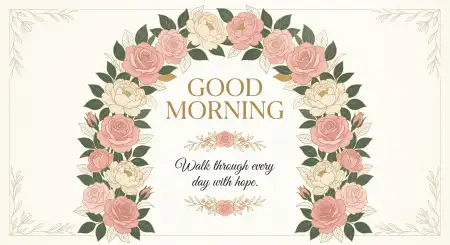 Free Good Morning Blessings With Roses Image Download
