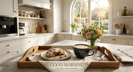 Good Morning Coffee With Flowers - Free Good Morning Coffee Download