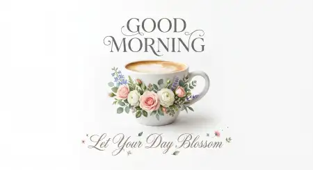 Free Good Morning Flowers And Coffee Free Download Background Image Download