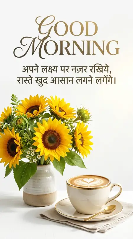 Free Good Morning Flowers And Coffee Mobile Wallpaper Background Image Download