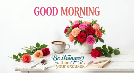 Free Good Morning Flowers And Coffee Monday Motivation Background Image Download