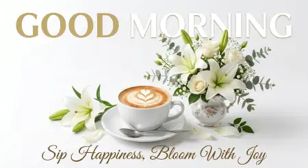 Free Good Morning Flowers And Coffee Tuesday Blessings Background Image Download