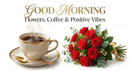 Free Good Morning Flowers And Coffee Ultra Hd Images Background Image Download