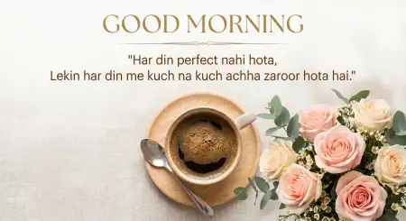 Free Good Morning Flowers And Coffee With Happiness Quote Background Image Download
