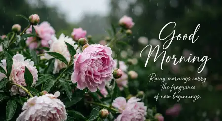 Good Morning Flowers And Rain Drops - Free Good Morning With Flowers Download