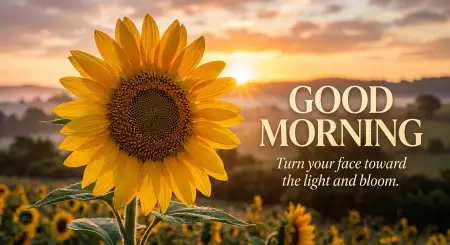 Free Good Morning Flowers And Sunrise 2 Image Download