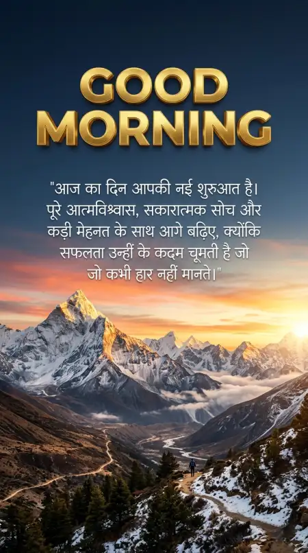 Free Good Morning Powerful Quotes Hindi Image Download