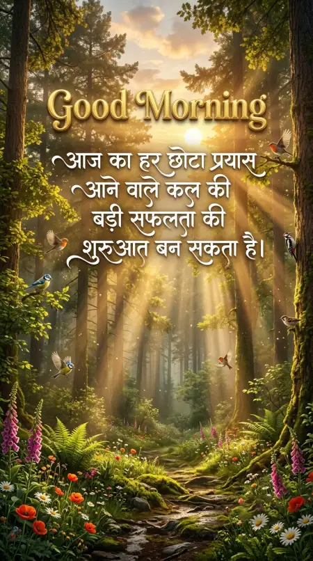 Free Good Morning Quote Wallpaper Hindi Image Download