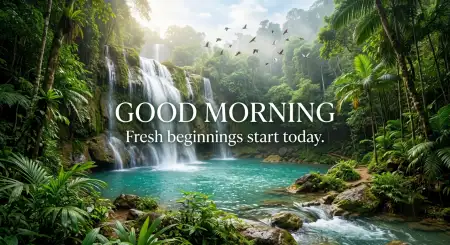 Good Morning Waterfall Images - Free Ood Morning Download