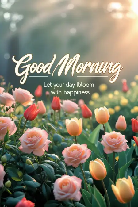 Good Morning Wishes With Flowers Images - Free Wishes Download