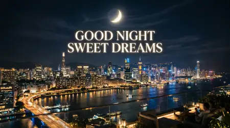 Free Good Night Sweet Dreams Black Background Wallpaper Image Download