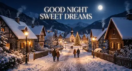 Free Good Night Sweet Dreams Winter Night Wallpaper Image Download