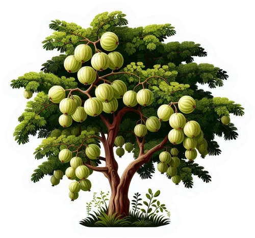 gooseberry tree png illustration for educational use