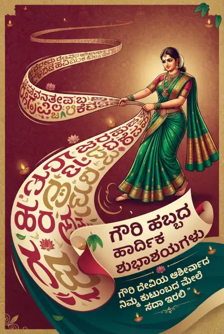 gowri habba wishes in kannada images 2026 - Happy Gauri Habba Wishes 2026