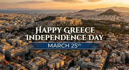 Greece Independence Day Wishes 2026 - Free Happy Greece Independence Day 2026 Download