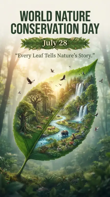 Green Earth Promotional Banner - Free World Nature Conservation Day 2026 Download