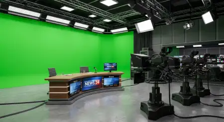 Green Screen Background For News Studio - Free Green Screen Background Download