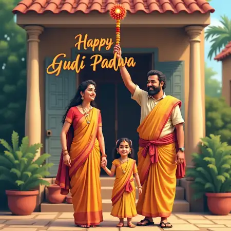Free Gudi Padwa Wishes In English, Hindi, And Marathi Image Download