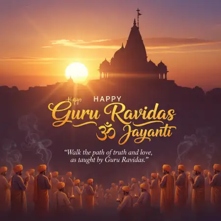 Guru Ravidas Jayanti Festival Poster Png - Free Happy Guru Ravidas Jayanti Download