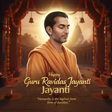 Guru Ravidas Jayanti Hd Poster Design - Free Happy Guru Ravidas Jayanti Download