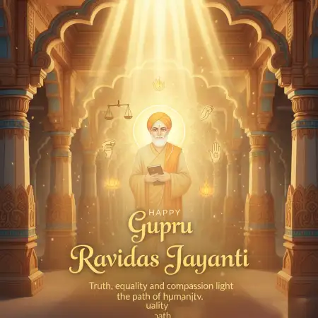 Guru Ravidas Jayanti Poster Hd - Free Happy Guru Ravidas Jayanti Download
