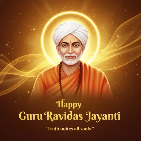Guru Ravidas Jayanti Quotes Banner - Free Happy Guru Ravidas Jayanti Download
