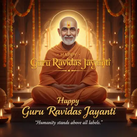 Guru Ravidas Jayanti Religious Poster Hd - Free Happy Guru Ravidas Jayanti Download