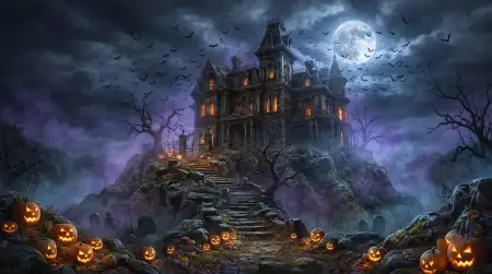 halloween 2026 haunted house background - Halloween 2026