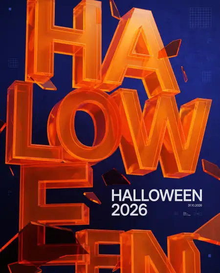 halloween 2026 orange black poster background - Halloween 2026