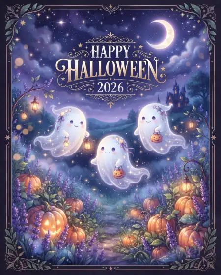 halloween 2026 pastel halloween illustration - Halloween 2026